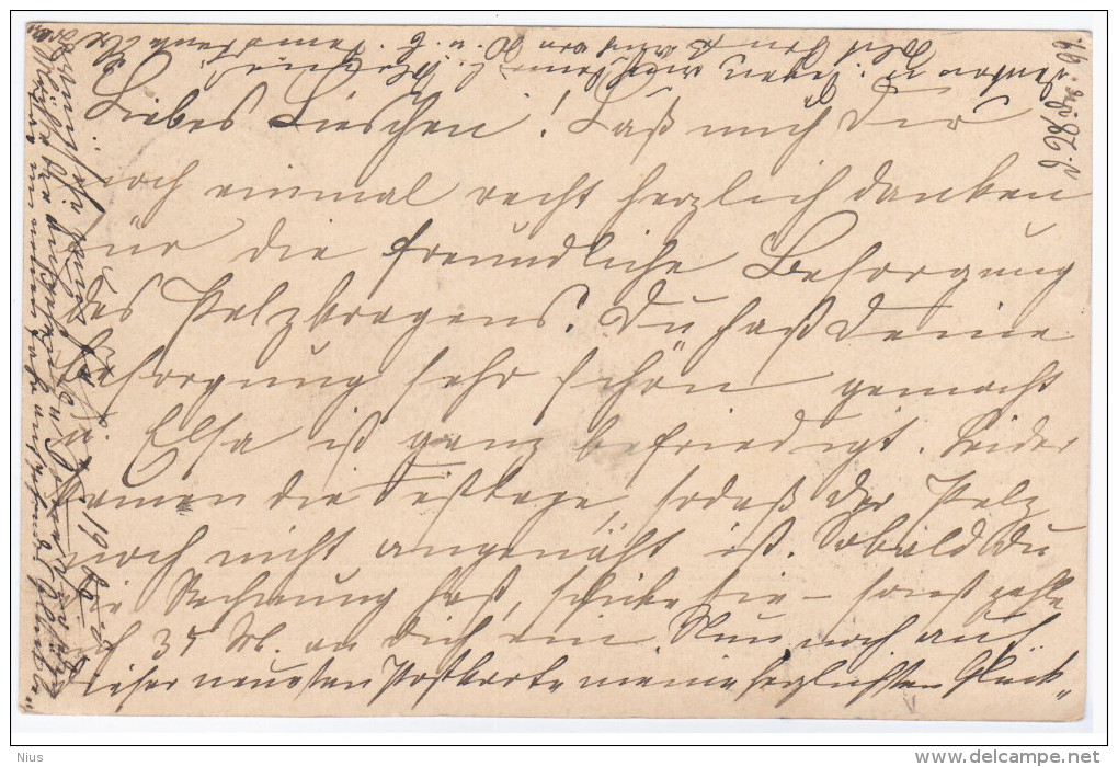 Germany 1899 Card Sent To Hamburg - Other & Unclassified