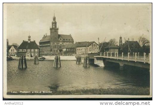 Leer Rathaus Mit Neue Brücke 8.5.1931 Sw - Leer