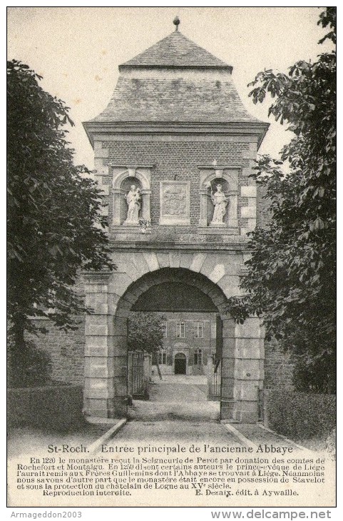 H06 BELGIQUE LIEGE CPA SAINT ROCH ENTREE ANCIENNE ABBAYE NEUVE NON VOYAGEE VOIR DOS - Ferrieres