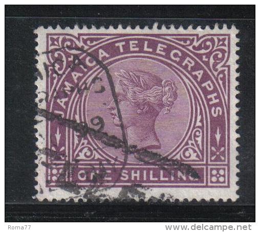 R82 - JAMAICA , Vittoria : Bollo Per Telegrafo Da 1 Scellino. Usato - Jamaica (...-1961)