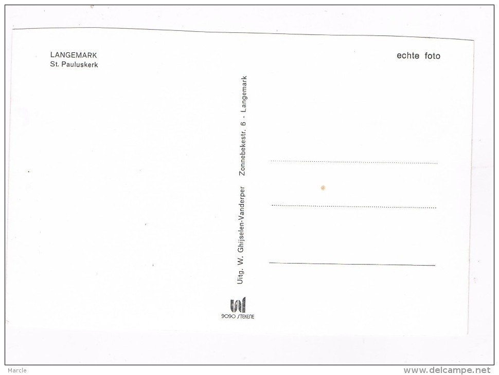 Langemark St. Paulus Kerk  Uitg.Ghijselen Vanderper - Langemark-Poelkapelle