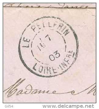 Yvert N°117 Sur LAC , Oblitéré Cad Le Pellerin Loire InfRE En 1903  Mala2110 - 1900-02 Mouchon