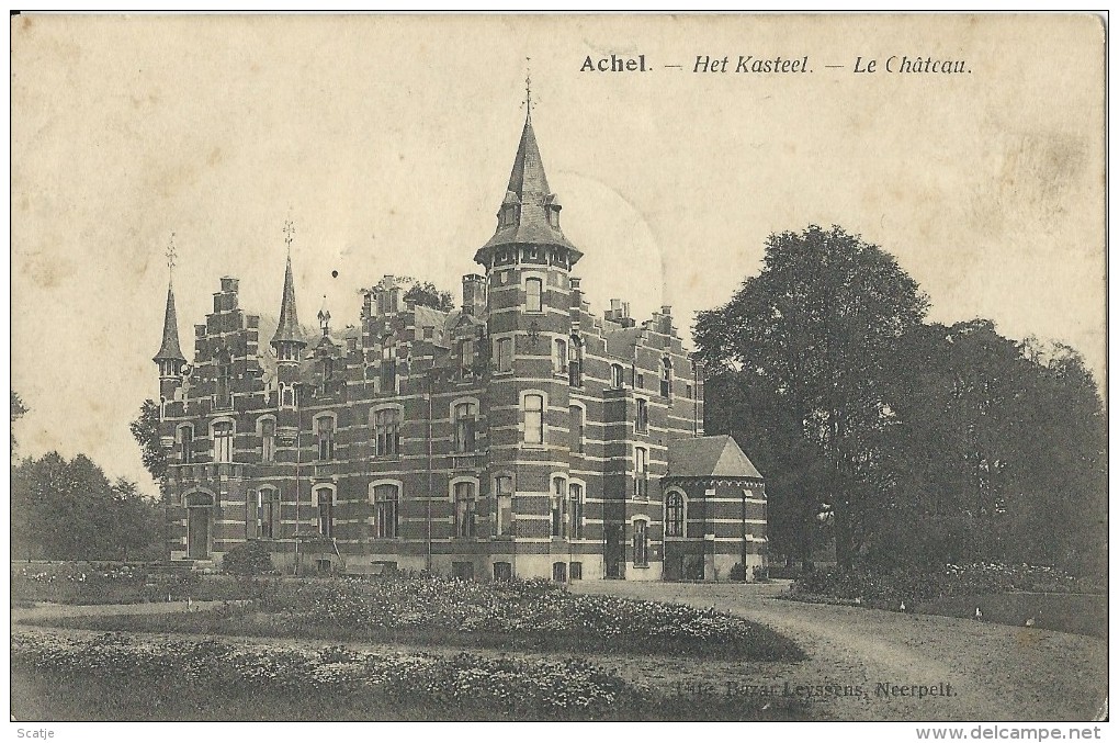 Achel.  -  Hamont-Achel.  -  Het Kasteel1922  Naar Lommel - Hamont-Achel