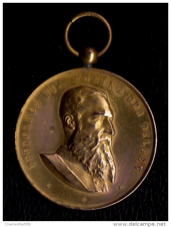 MEDAILLE  1907 Tentoonstelling Nijverheid ISEGHEM - IZEGEM -- LEOPOLD II - Altri & Non Classificati