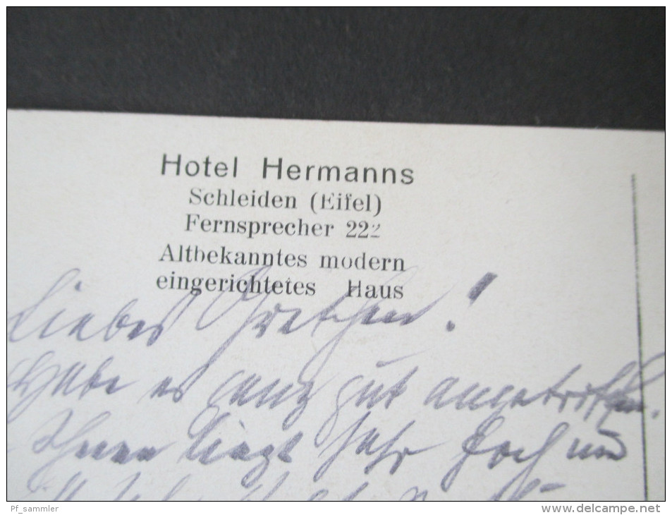 AK / Echt Foto. Schleiden Hotel Hermanns 1935 - Schleiden