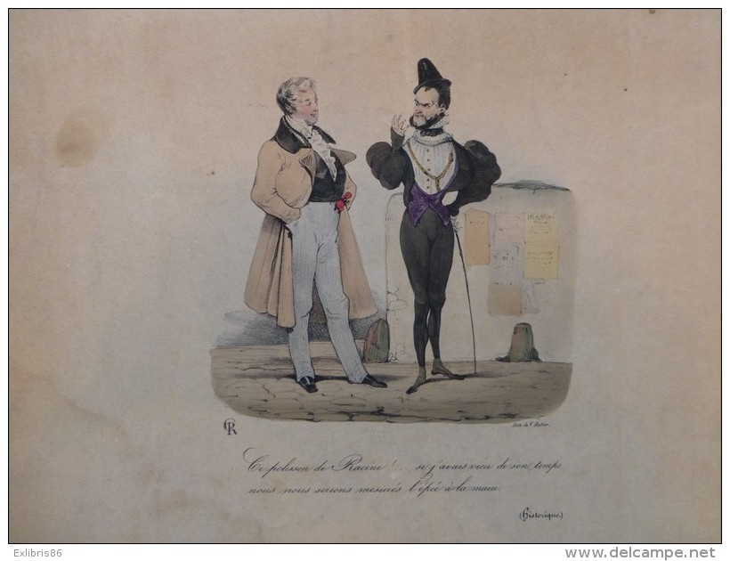 Ce Polisson De RACINE (Henri IV Et Louis-Philippe ?) TB Litho ORIGINALE XIXème Colorisée, Ratier, Ref 143 - Estampes & Gravures