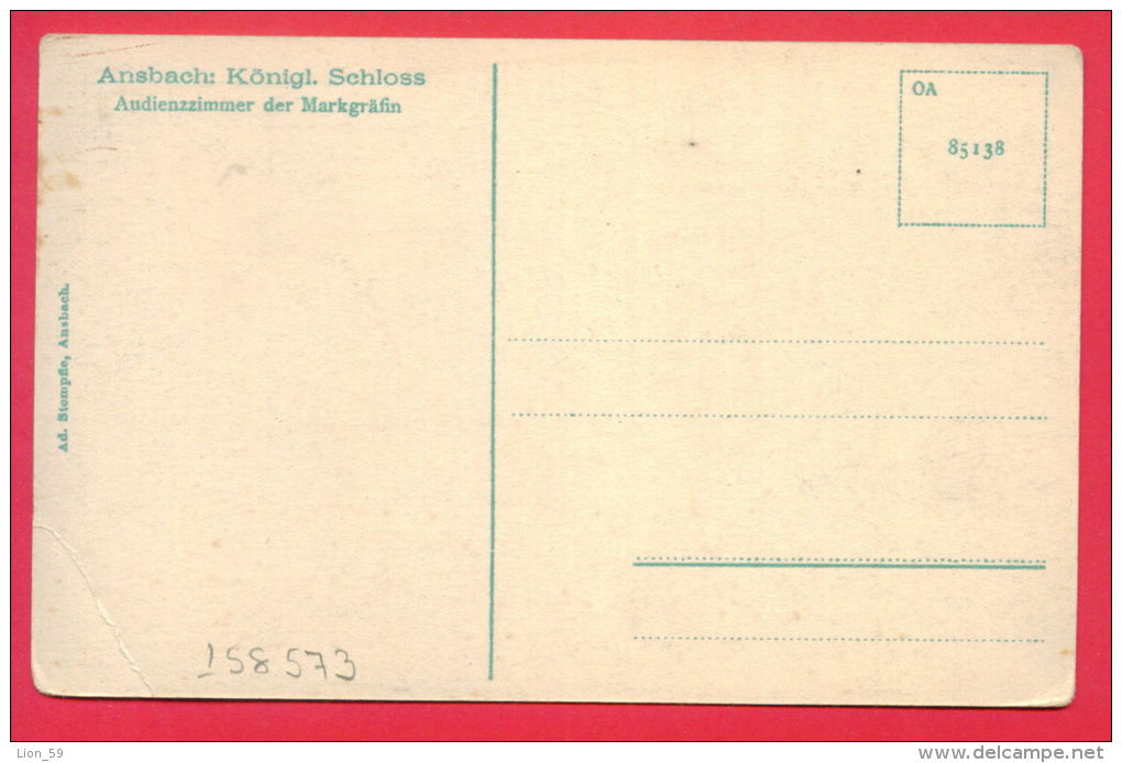 158573 / Ansbach , Ansicht Vom Audienzzimmer Der Markgräfin Im Königl. Schloss - Germany Deutschland Allemagne Germania - Ansbach