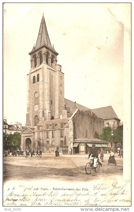 75 PARIS EGLISE DE SAINT GERMAIN DES PRES EN 1902 - Eglises