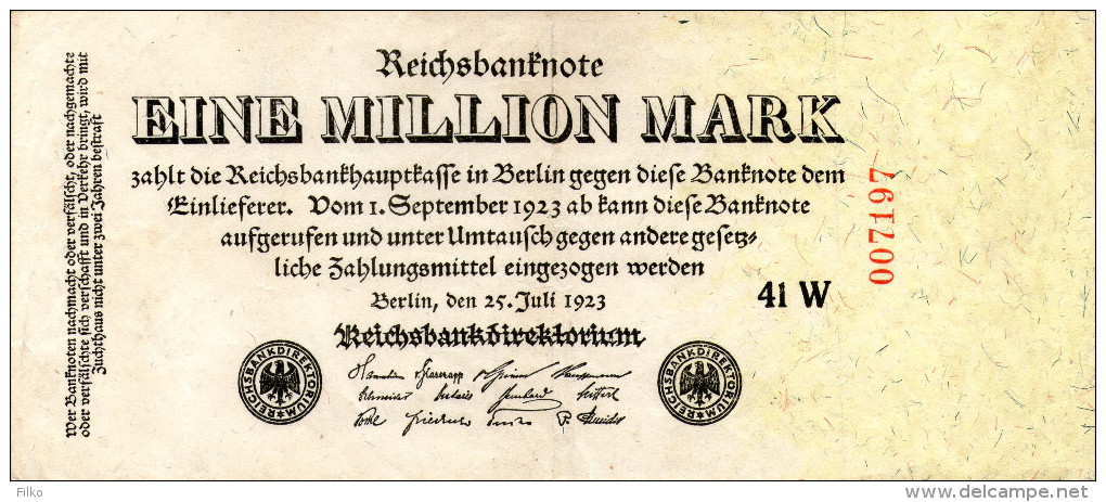 Germany,1 Million Mark,Ro.92 C, 25.07.1923,P.94,used,see Scan - 1 Mio. Mark