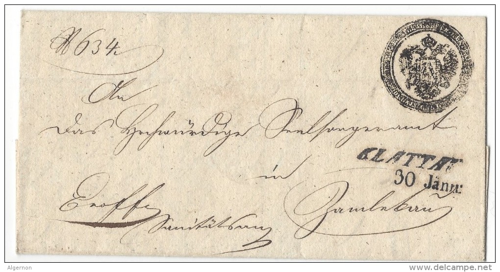 11000 - Lettre  KLATTAU 30.01.1854 - Lettres & Documents