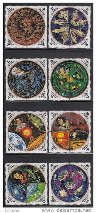 Burundi Used Scott #431-#434, #C183-#C186 Set Of 8 Blocks Of 4 500th Birth Anniversary Of Nicolaus Copernicus - Oblitérés