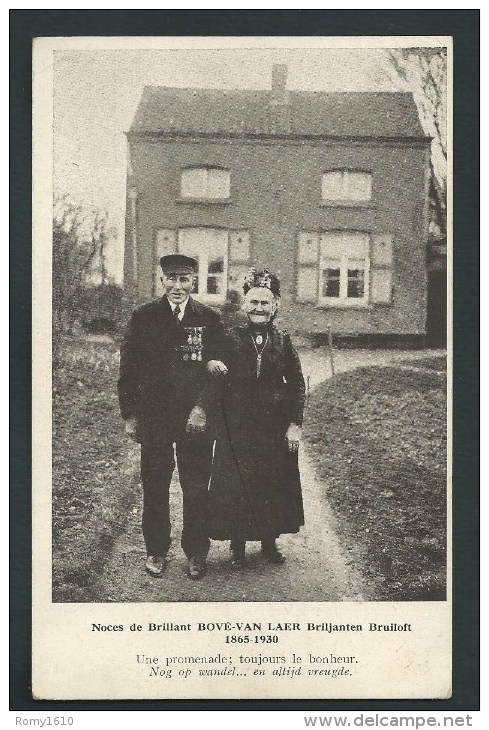 Anderlecht. Noces De Brillant BovéVan Laer. Briljanten Bruiloft 1865-1930. "1 Promenade, Toujours Le Bonheur" Photo Baré - Anderlecht