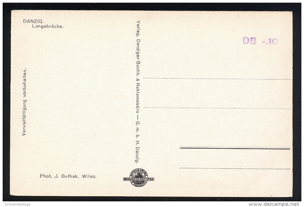 A2961) Danzig Ansichtskarte Langebrücke 1933 Ungebraucht Unused - Danzig