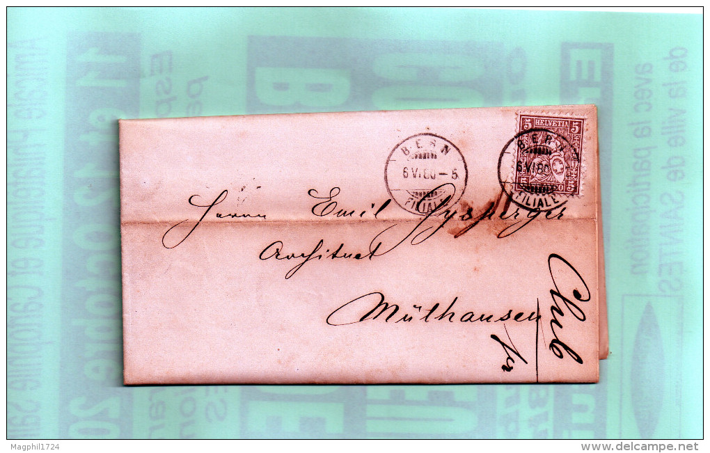 Lettre  Bern (suisse) Mulhouse(france) - Lettres & Documents