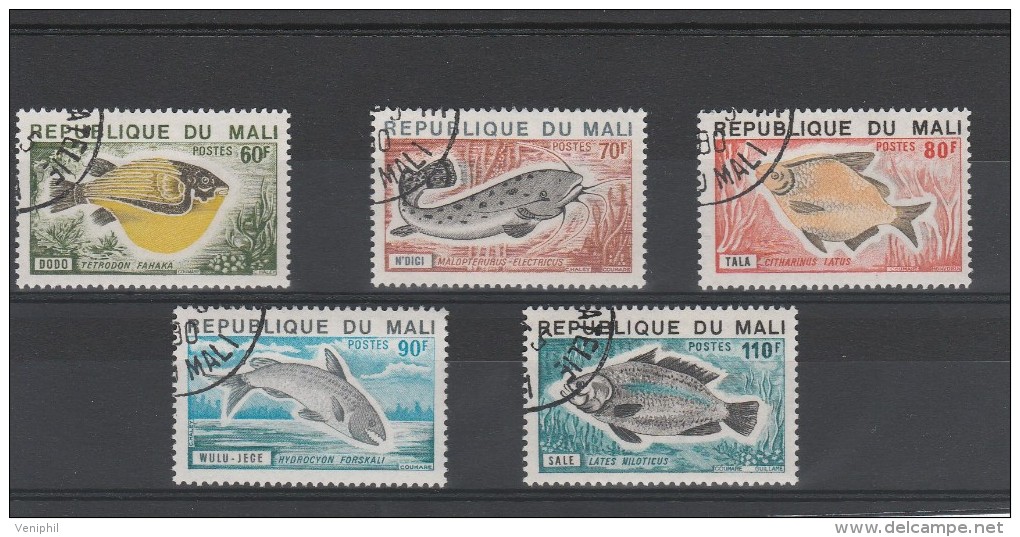 MALI - POISSONS - N° 236 A 240  OBLITERE TB - Mali (1959-...)