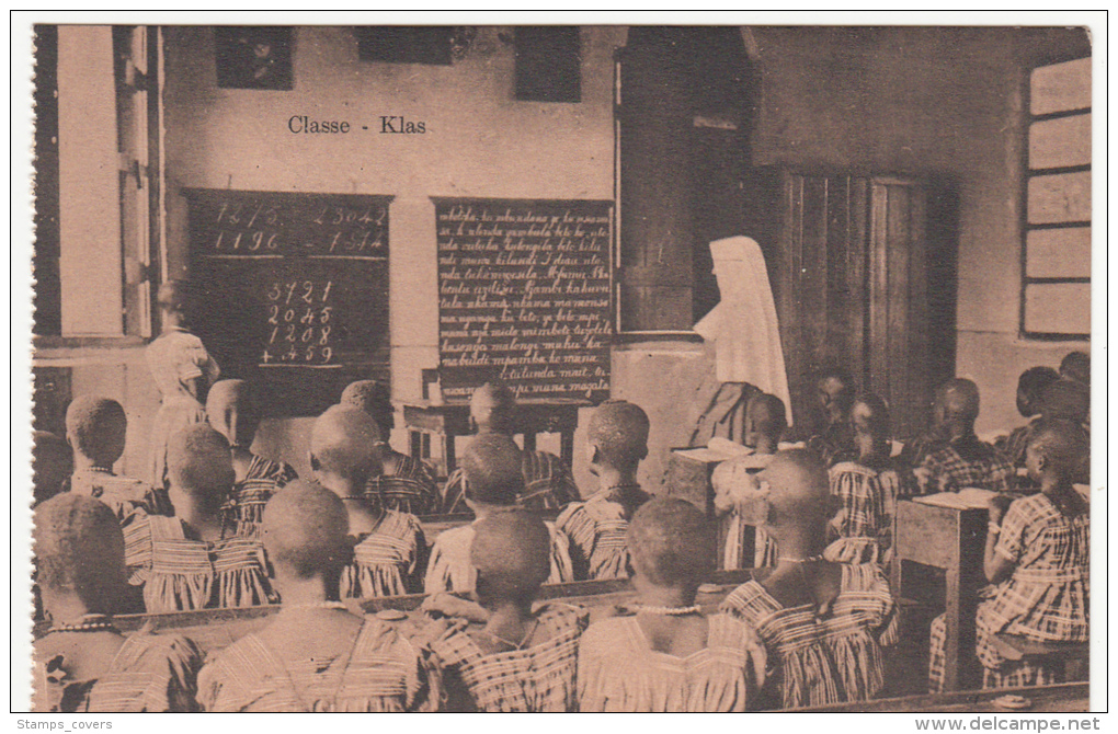 CONGO BELGE MISSION DES SOEURS DE NOTRE-DAMES LA CLASSE - Congo Belga