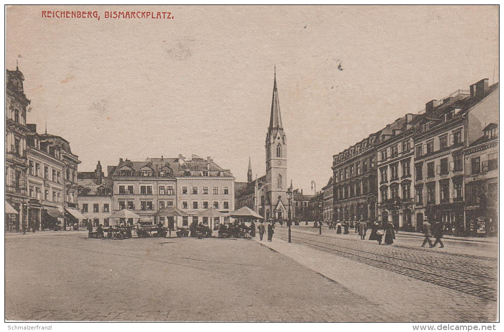 AK Reichenberg Liberec Altstadt Bismarckplatz Neustädter Markt Sokolovske Neumarkt Masarykplatz A Gablonz Grottau Zittau - Sudeten