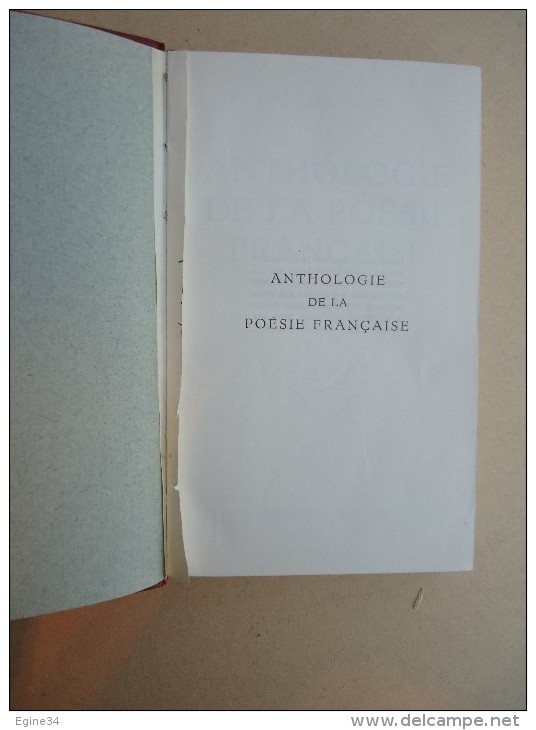 Bibliothèque De La La PLEIADE - André GIDE - Anthologie De La Poésie Française - No 75 - 1959 - La Pleiade