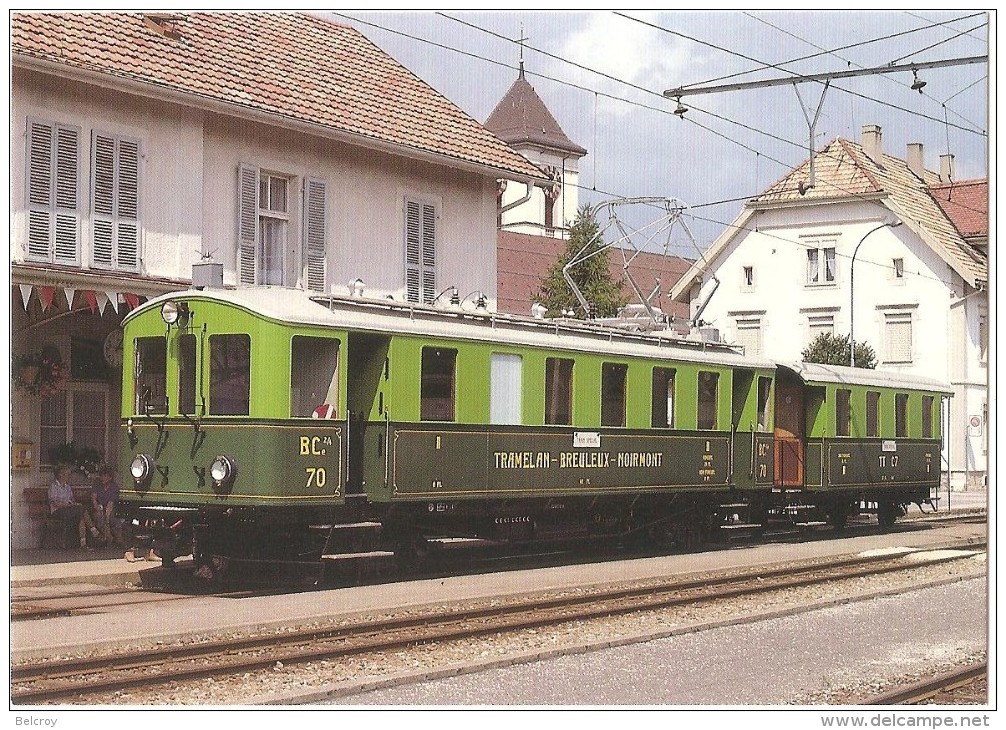 TRAIN Suisse - EISENBAHN Schweiz - SAIGNELÉGIER (gare) - Automotrice (autorail) BCe 2/4 70 - Photo M. Gross - Tramway - Stazioni Con Treni