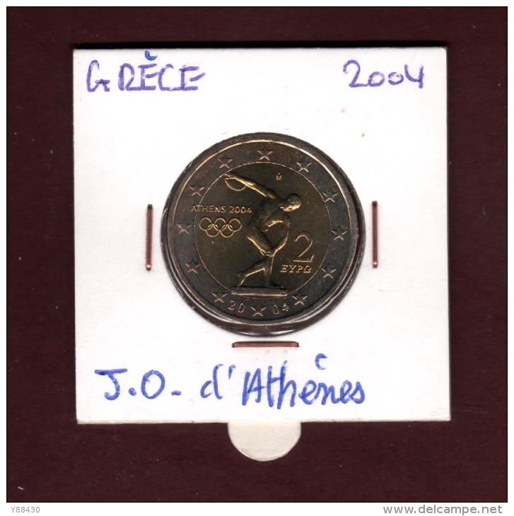 2004 - GRECE  - Pièce  De  2 €.  Commémorative  -  Jeux Olympique D´ Athènes  -  2 Scannes - Griekenland