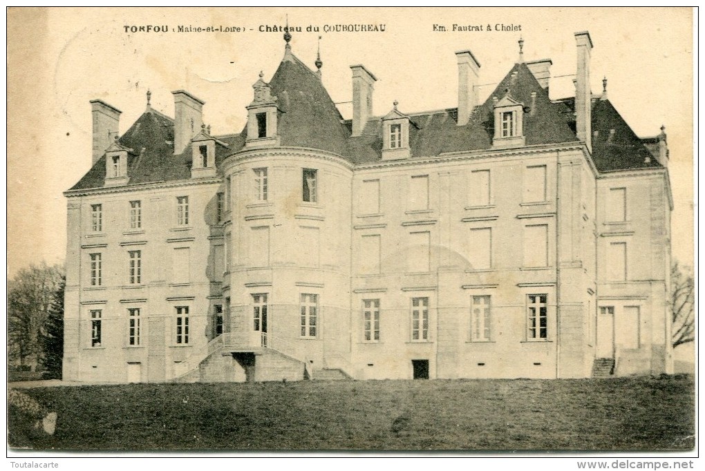 CPA 49  TORFOU CHATEAU DU COUBOUREAU 1908 - Autres & Non Classés