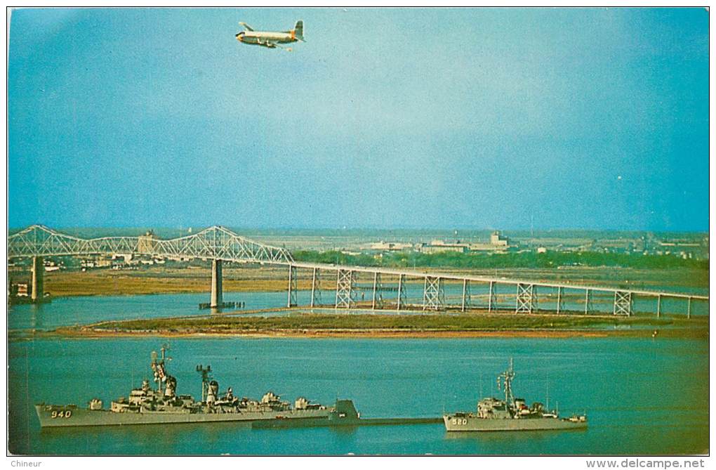 NAVAL SHIPS AND THE COOPER RIVER BRIDGE CHARLESTON - Charleston