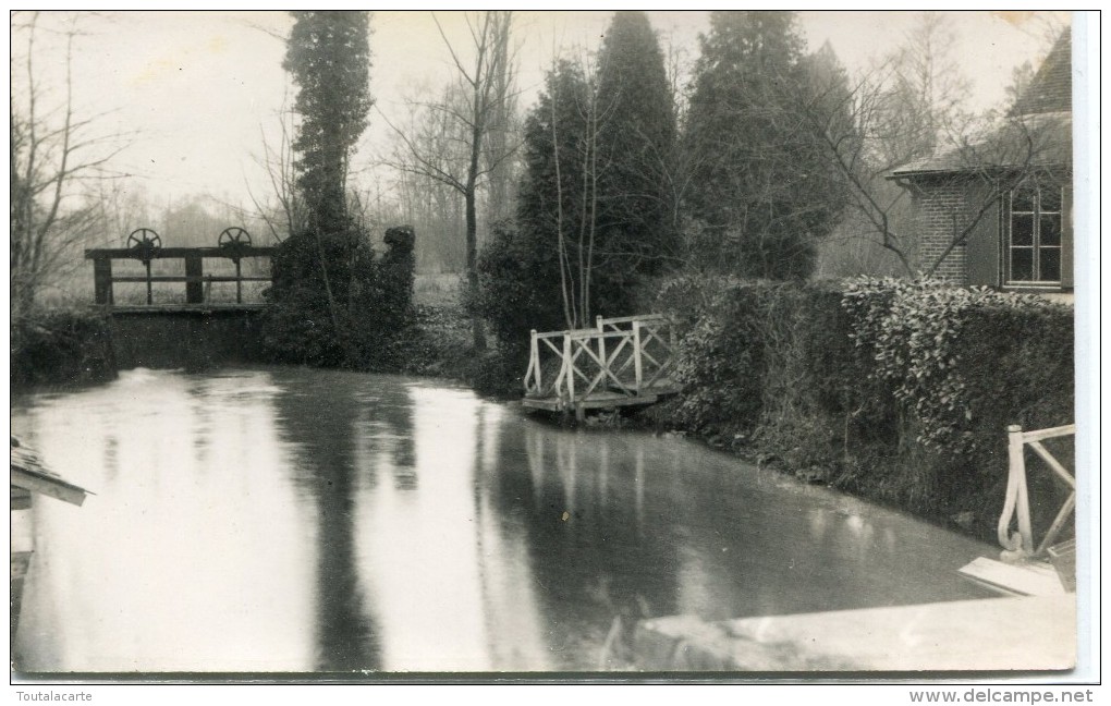 Carte Photo  28 Précisé Au Dos MONTIGNY SUR AVRE COURS DE L AVRE - Montigny-sur-Avre