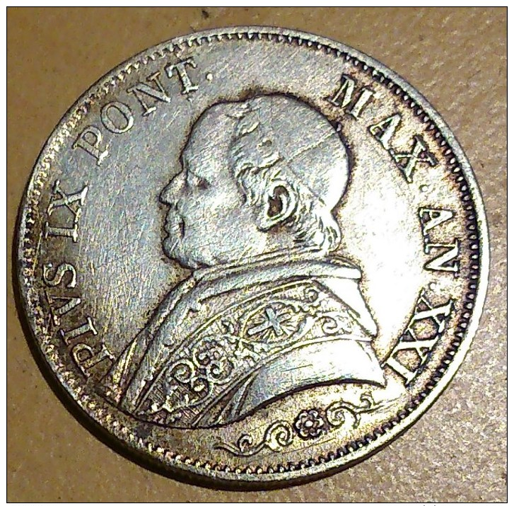 1 LIRE 1866 - Vatican