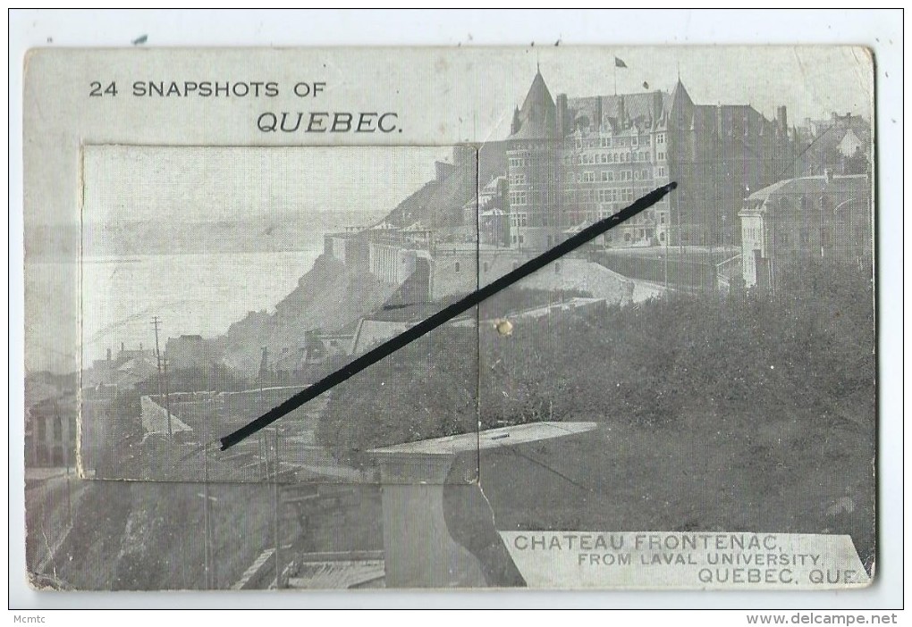 Carte à Systéme -  24 Snapshots Of Quebec - Château Frontenac From Laval University Quebec 24 Vues - Québec - Château Frontenac