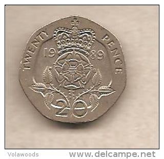 Regno Unito - Moneta Circolata Da 20 Pence - 1989 - 20 Pence