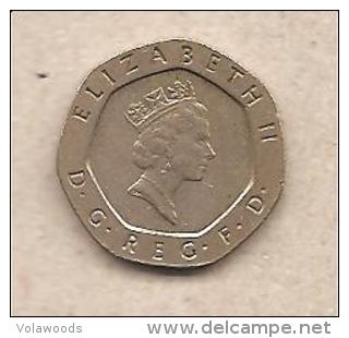 Regno Unito - Moneta Circolata Da 20 Pence - 1989 - 20 Pence