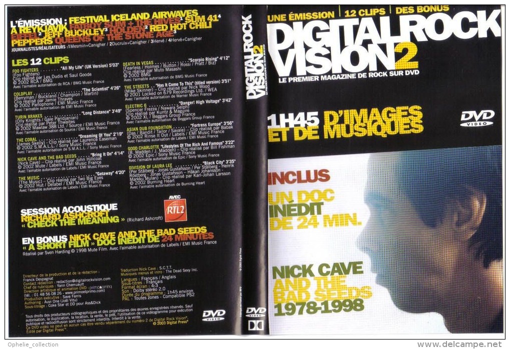 DIGITAL ROCK VISION N° 2 : NICK CAVE AND THE BAD SEEDS 1978-1998 - Concert Et Musique