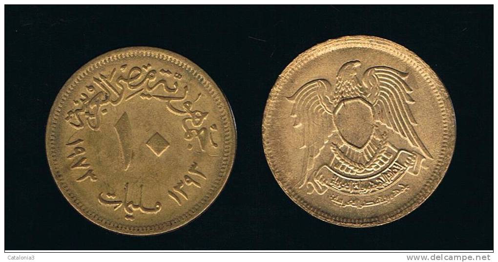 EGIPTO -   10  Millieme 1973  KM435 - Egypte