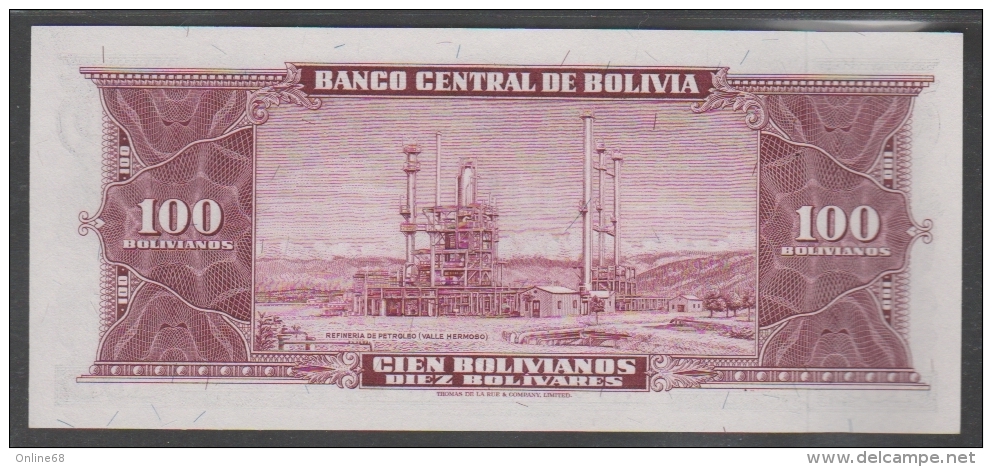 BOLIVIA 100 BOLIVIANOS L. 20.12.1945   #  J1 332325  P#147  UNC - Bolivia