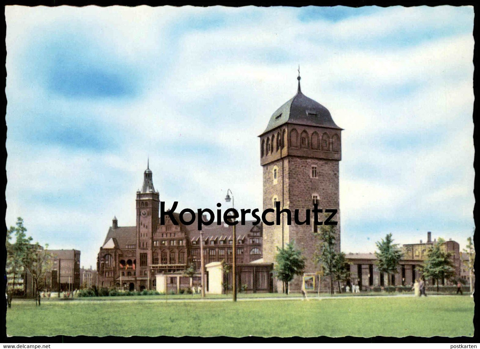 ÄLTERE POSTKARTE KARL-MARX-STADT BLICK ZUM ROTEN TURM View Towards Red Tower Tour Rouge Chemnitz AK Ansichtskarte Cpa - Chemnitz (Karl-Marx-Stadt 1953-1990)