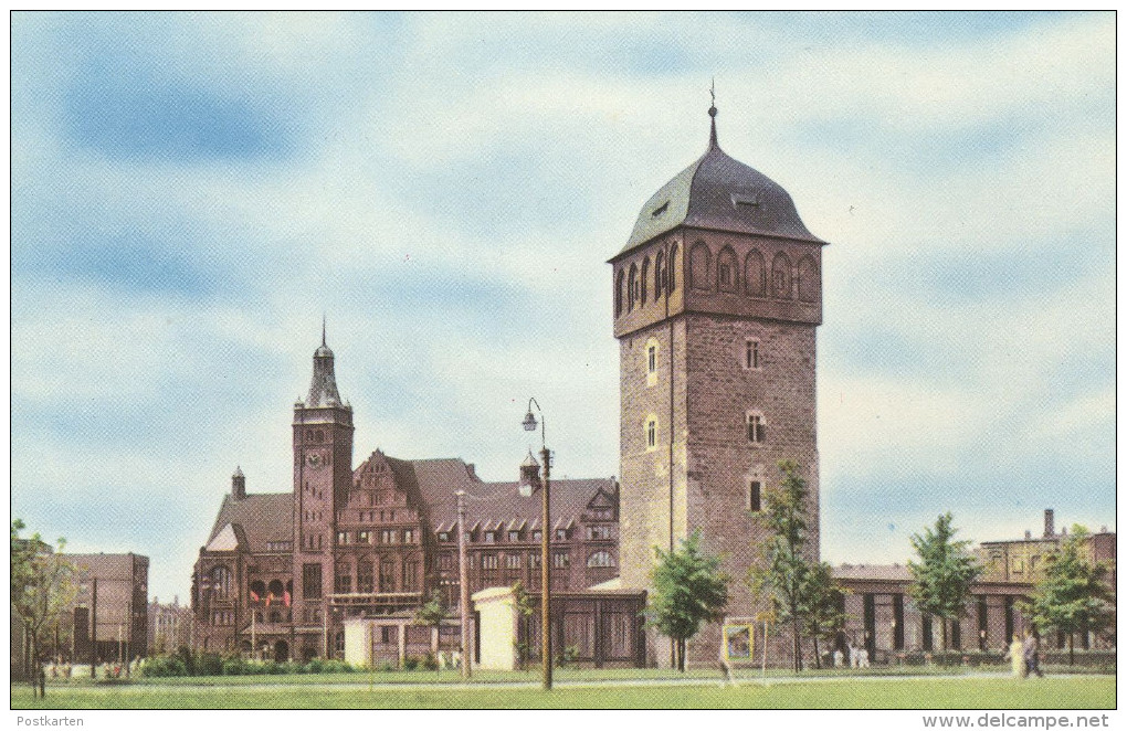 ÄLTERE POSTKARTE KARL-MARX-STADT BLICK ZUM ROTEN TURM View Towards Red Tower Tour Rouge Chemnitz AK Ansichtskarte Cpa - Chemnitz (Karl-Marx-Stadt 1953-1990)