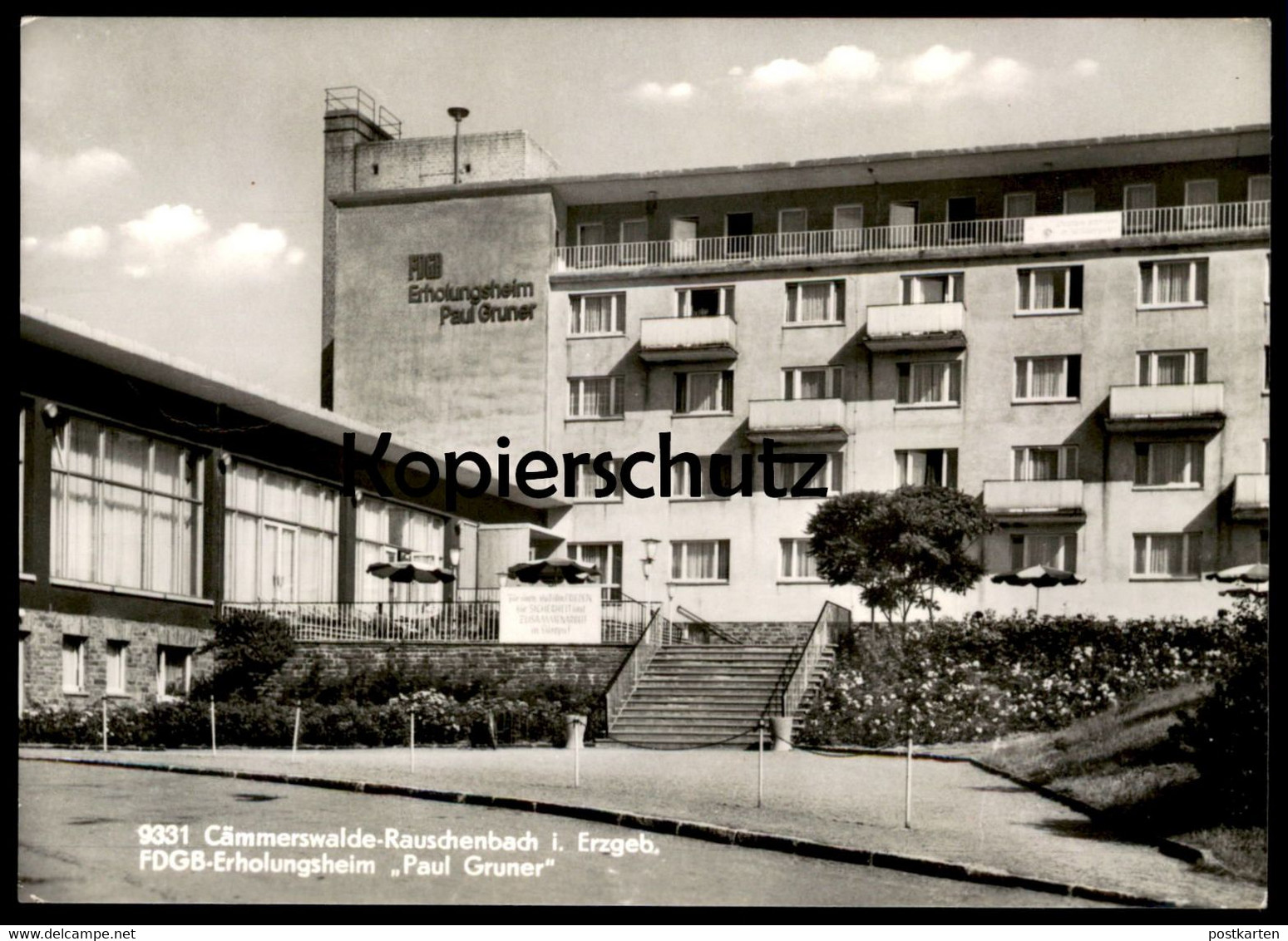 ÄLTERE POSTKARTE CÄMMERSWALDE-RAUSCHENBACH IM ERZGEBIRGE FDGB-ERHOLUNGSHEIM PAUL GRUNER PLAKAT NEUHAUSEN Ansichtskarte - Neuhausen (Erzgeb.)