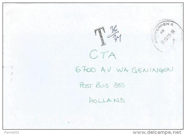 Belgium 2000 Antwerpen Underfranked Taxed Postage Due Cover - Brieven En Documenten