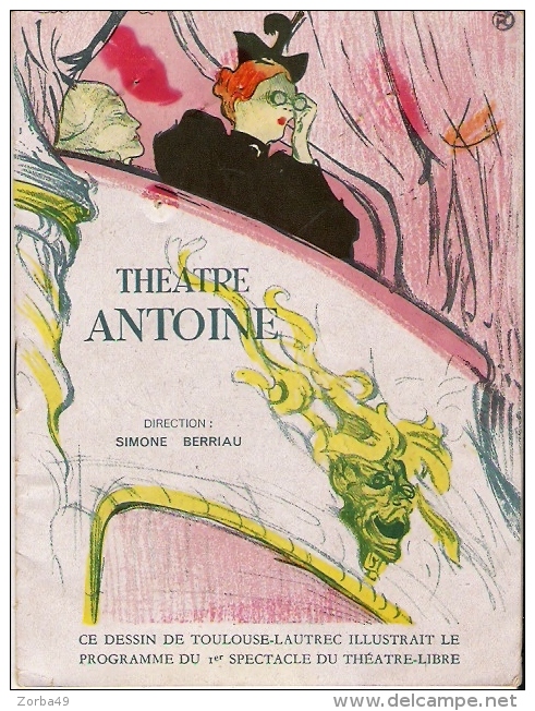 THEATRE ANTOINE La Patronne André Luguet  Fin Années 40 Début Années 50 Pub Illustrateur Francis Gilletta - Programmes