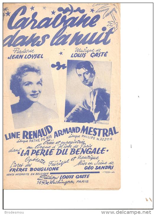 Caravane Dans La Nuit. Line Renaud. - Scores & Partitions