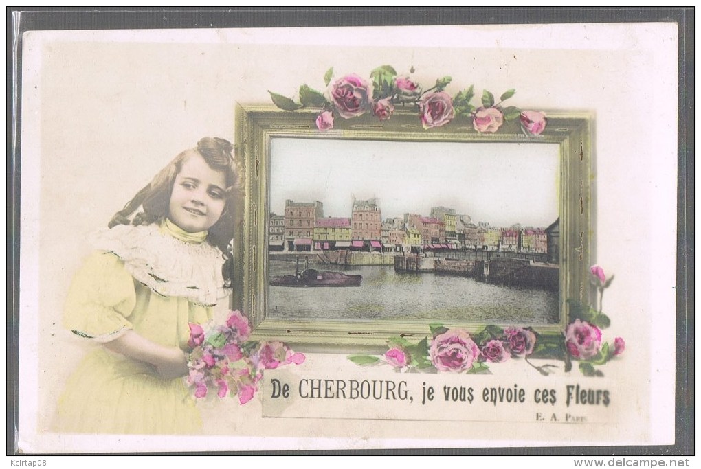 De CHERBOURG , Je Vous Envoie Ces Fleurs . - Cherbourg