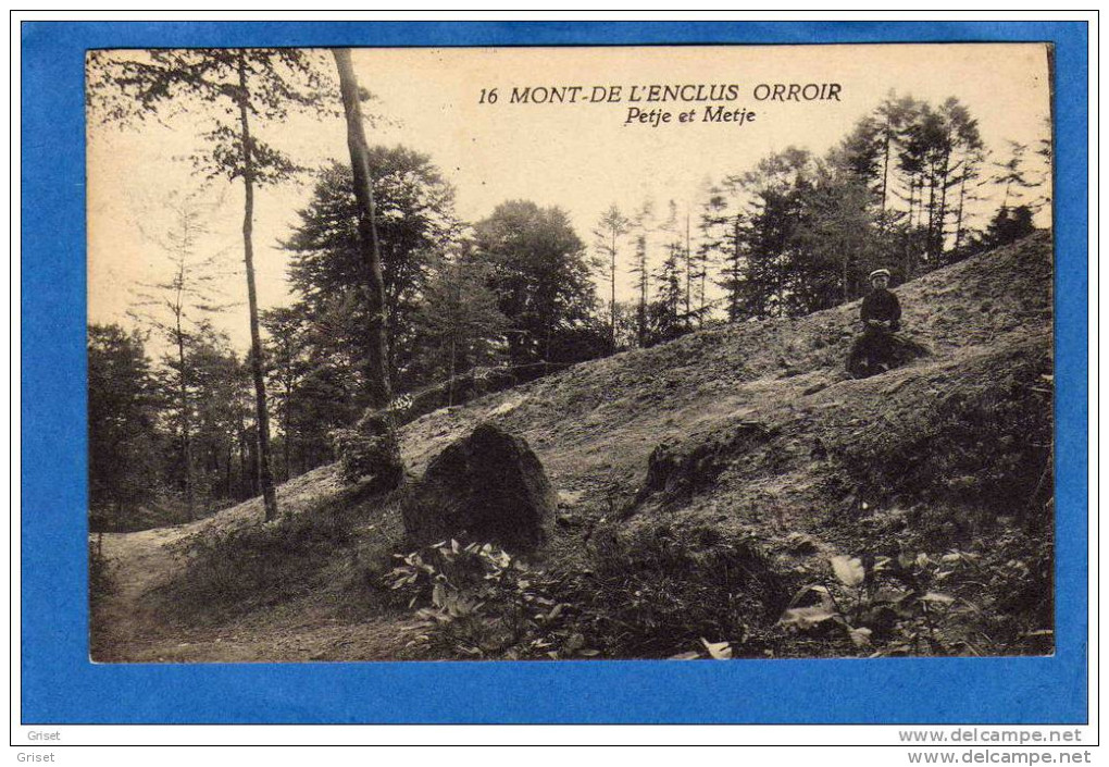 MONT DE L ENCLUS- ORROIR- Petje Et Metje-un Enfant Assis-- A Voyagé Pour Françe En 1908 - Mont-de-l'Enclus