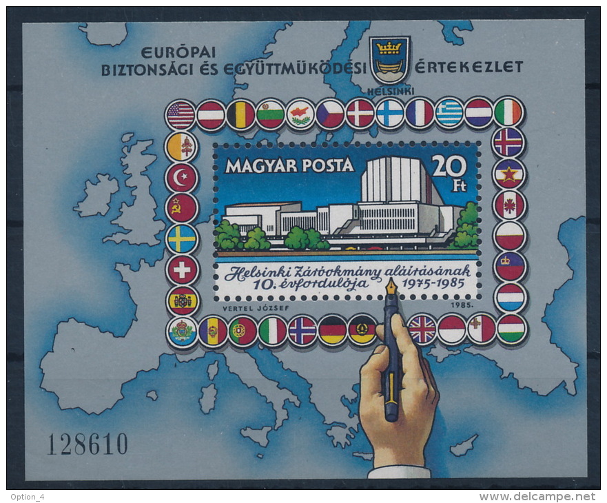 **Hungary 1985 Mi 3779 A Block 179A KSZE Helsinki MNH - Ungebraucht