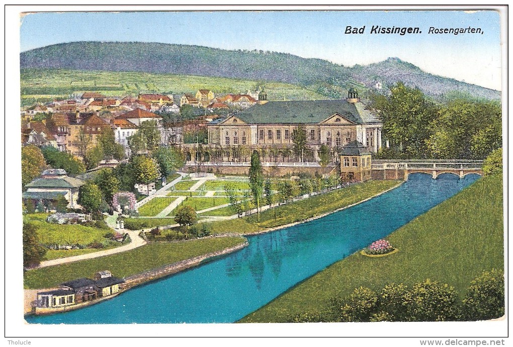 Allemagne-Bad Kissingen (Bayern-Bavière)-Rosengarten-Edit. Conrad Jacobi, Leipzig-Colorisée - Bad Kissingen