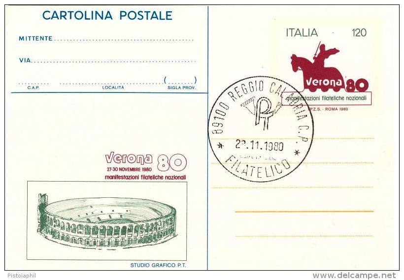 Cartolina Postale 1980 VERONA '80, AF_Reggio C. - Entero Postal