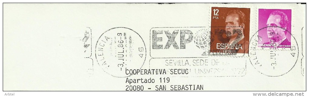 VALENCIA FRAGMENTO CON MAT EXPO 92 SEVILLA - 1992 – Séville (Espagne)