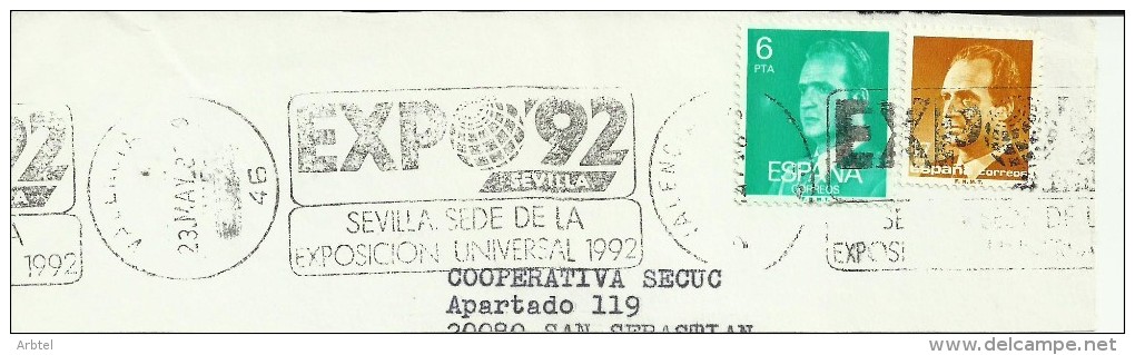 VALENCIA FRAGMENTO CON MAT EXPO 92 SEVILLA - 1992 – Sevilla (Spanje)