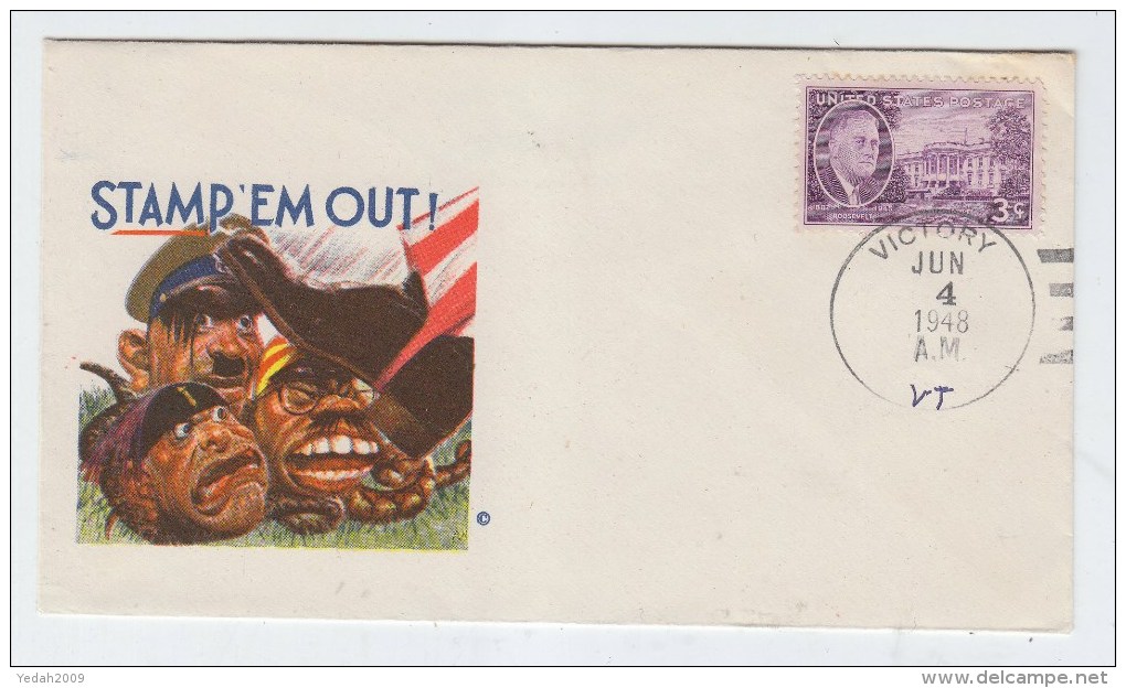 USA STAMP EM OUT CACHET COVER 1948 - Cartes Souvenir