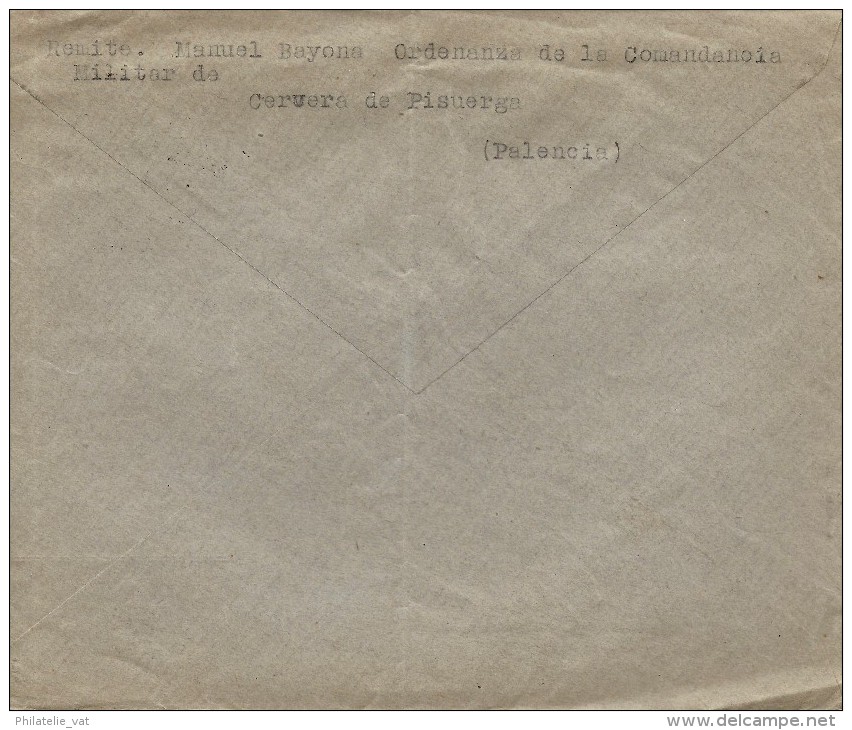 ESPAGNE LETTRE AVEC CENSURE PALENCIA POUR LA FRANCE 1937. A Voir Pour étude (lot 1000) - Marcas De Censura Republicana