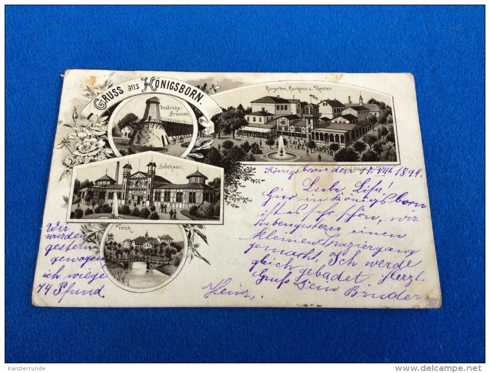 Königsborn Unna PLZ 59425 Gruss Aus Ansichtskarte Litho Postkarte Original Um 1894 - Unna